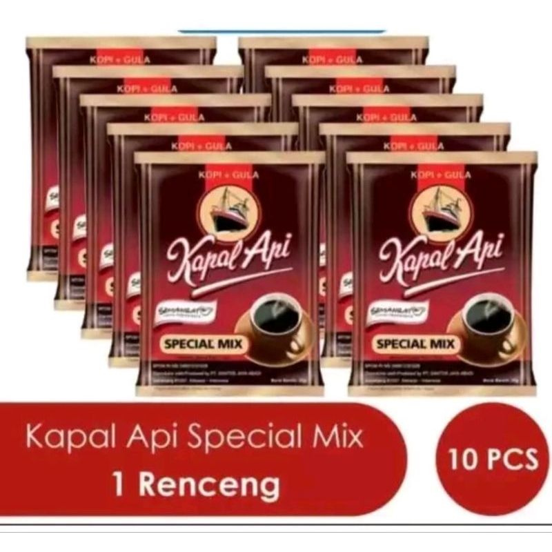 

Kopi Kapal Api Special Mix 25gr Renceng (isi 10 pcs)
