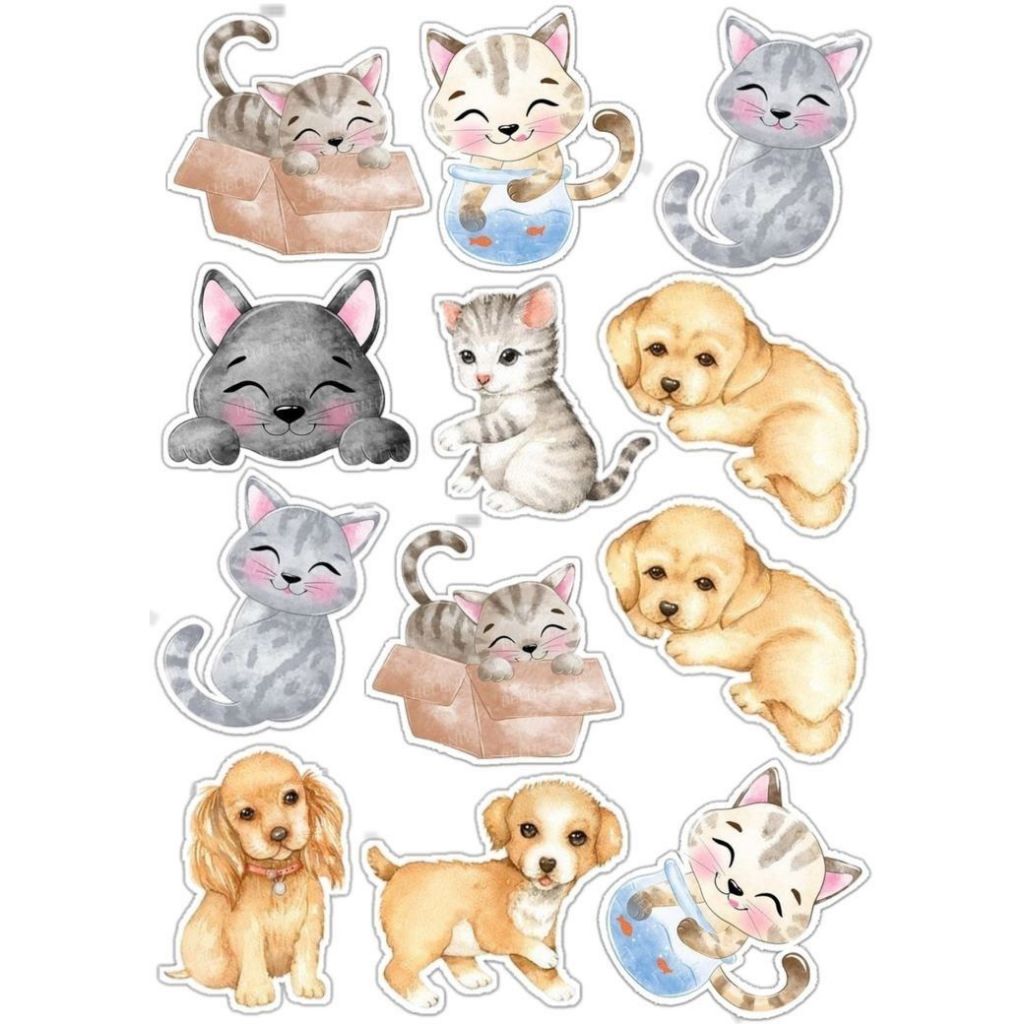 

Cute sticker animal Non Cutting 10x15cm - Sticker Aesthetic Keren Murah aesthetic
