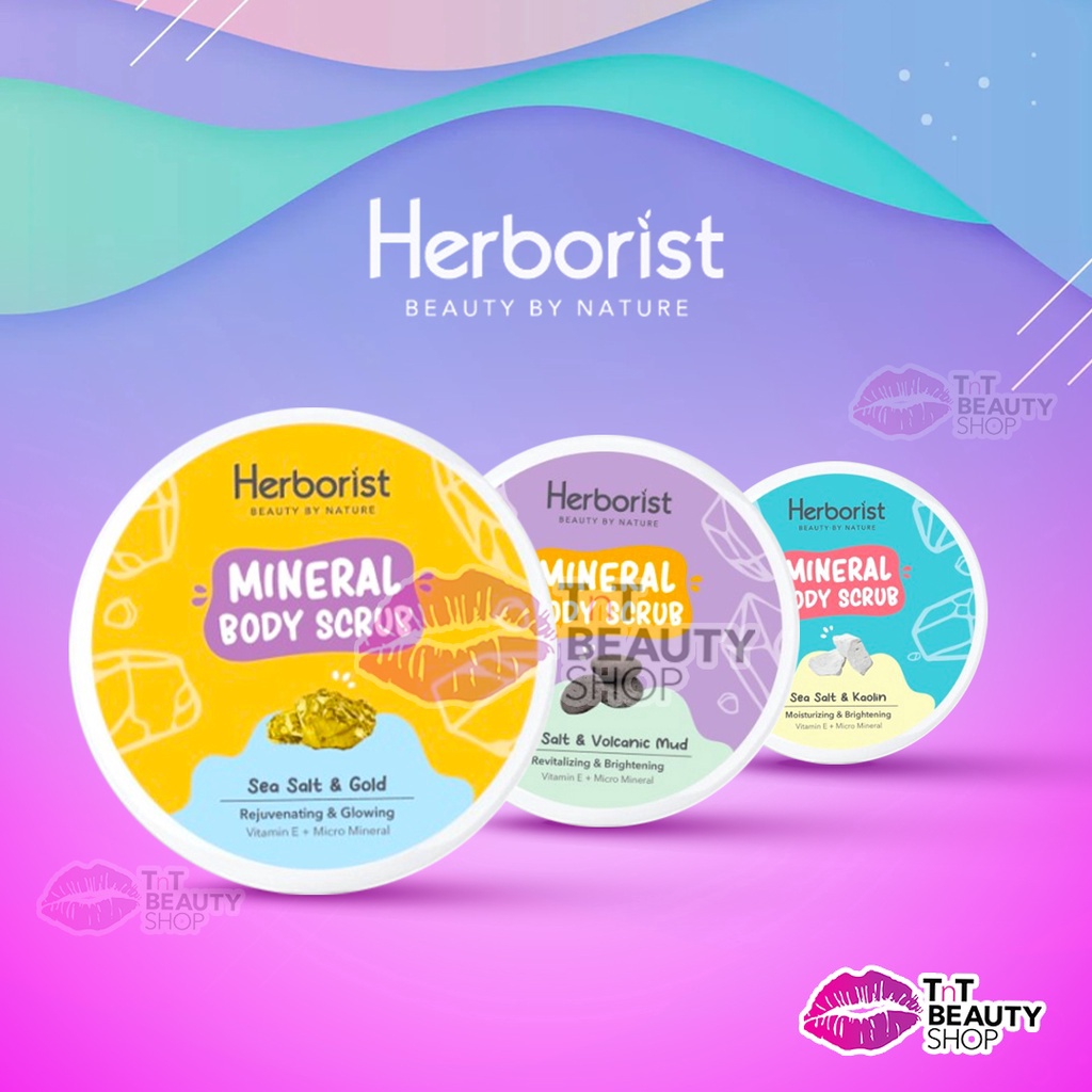 PERFECT Herborist Mineral Body Scrub 2gr  Sea Salt  Kaolin  Sea Salt  Volcanic Mud  Sea Salt  Gold  