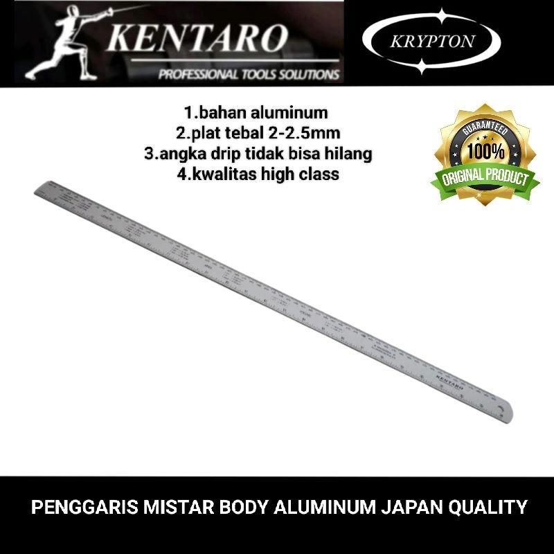 

Kentaro penggaris mistar body aluminium Japan quality