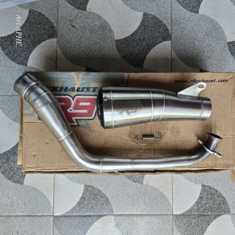 knalpot R9 GP series original AEROX 155 OLD fullsystem