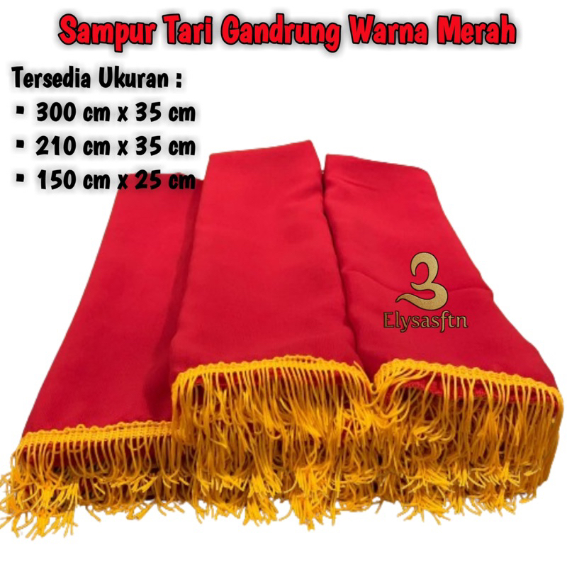 Selendang Tari Gandrung warna Merah