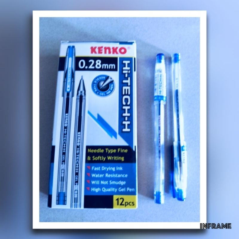 

PULPEN GEL KENKO HI- TECH- H 0.28MM ( BIRU ) 1 PAK 12 PCS