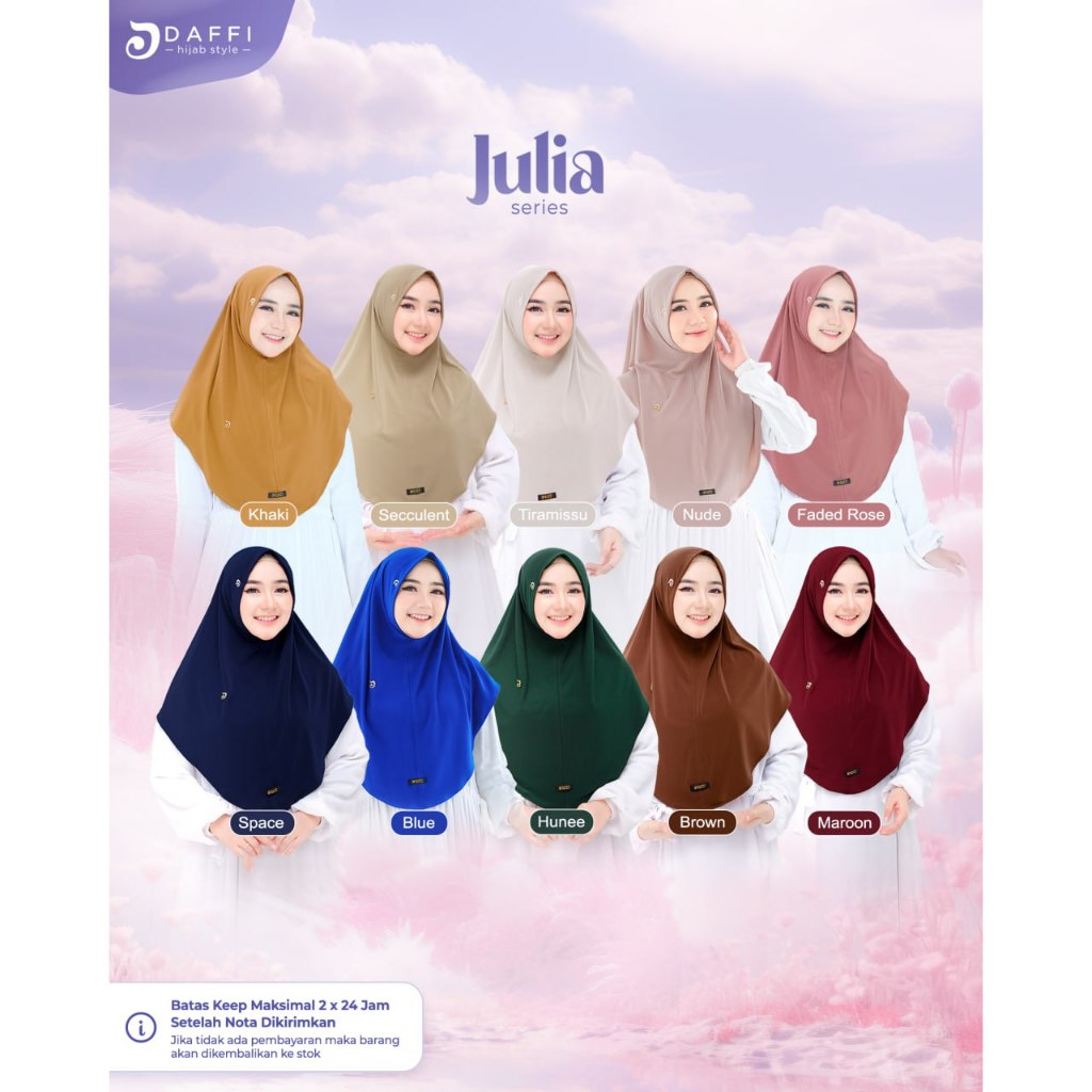DAFFI JULIA / HIJAB INSTAN / JULIA / HIJAB DAILY / JULIA BY DAFFI / HIJAB DAFFI