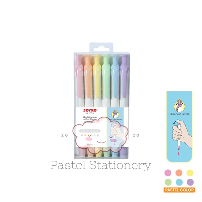 

Highlighter Set Joyko HL776 Penanda Berwarna Joyko Pastel Color e R5S5