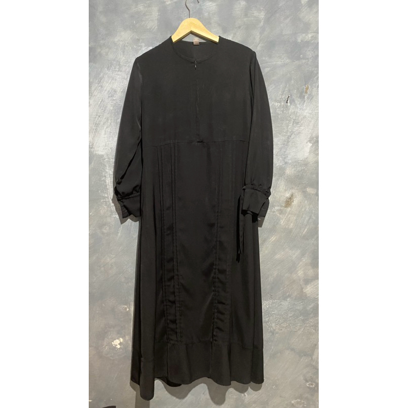 Gamis Dresslim hitam rabbani ori