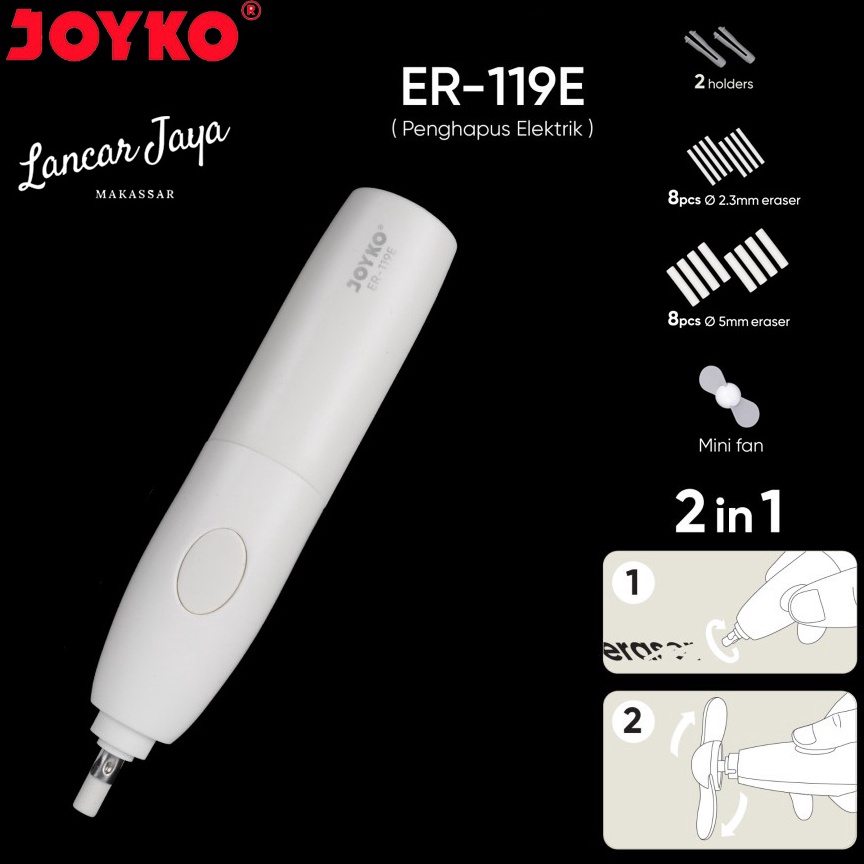 

Electric Eraser Penghapus Elektrik Joyko ER119E 2 in 1 s V6V9