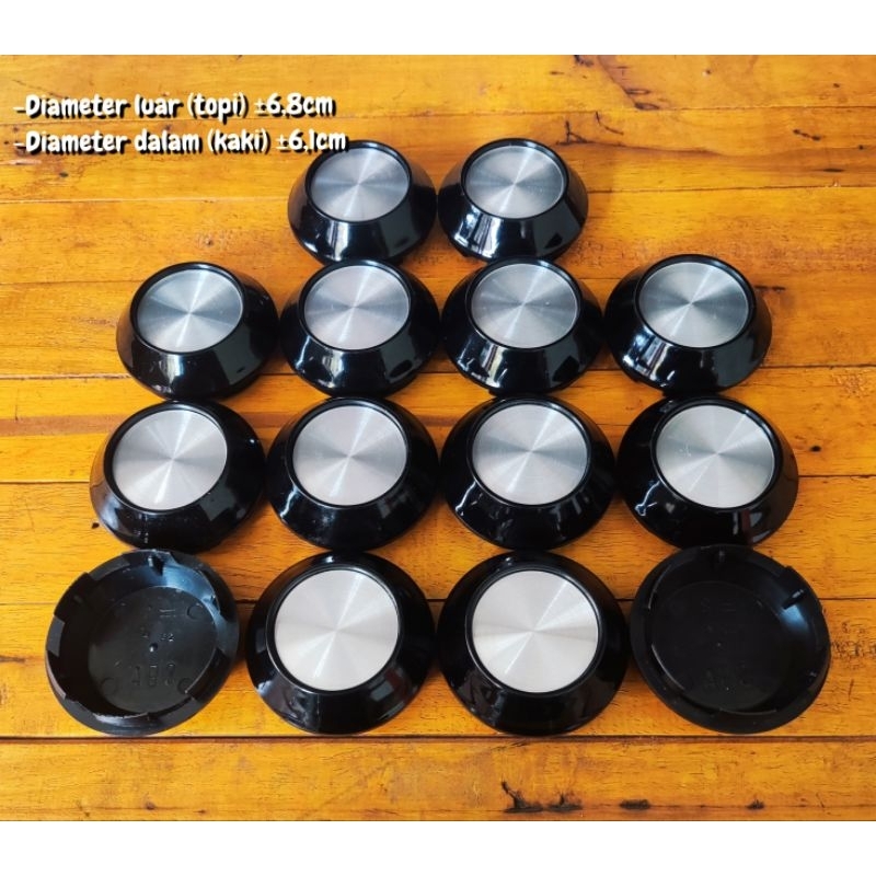 DOP VELG MOBIL VARIASI KERUCUT TUTUP DOP AS RODA DIAMETER LUAR ±6,8CM