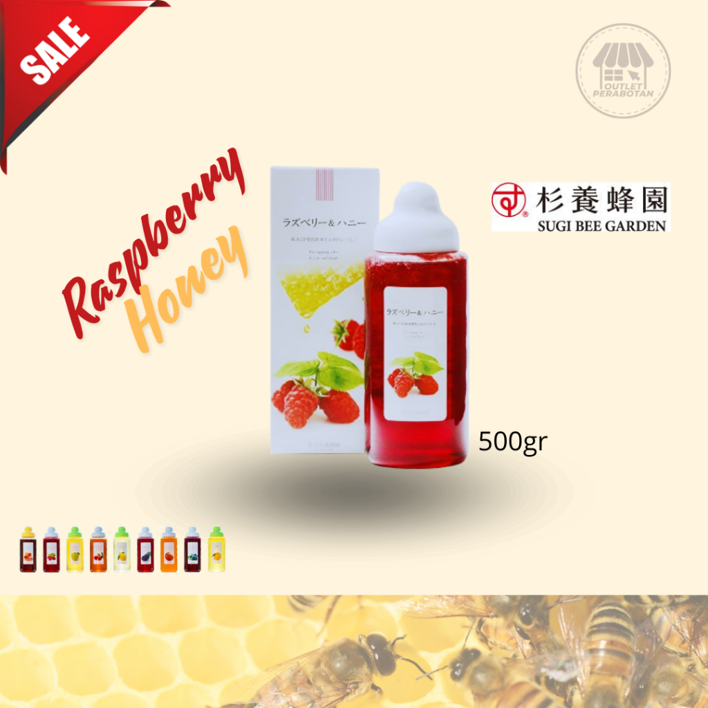 

Sugi Bee Raspberry Honey Madu Japan 500g