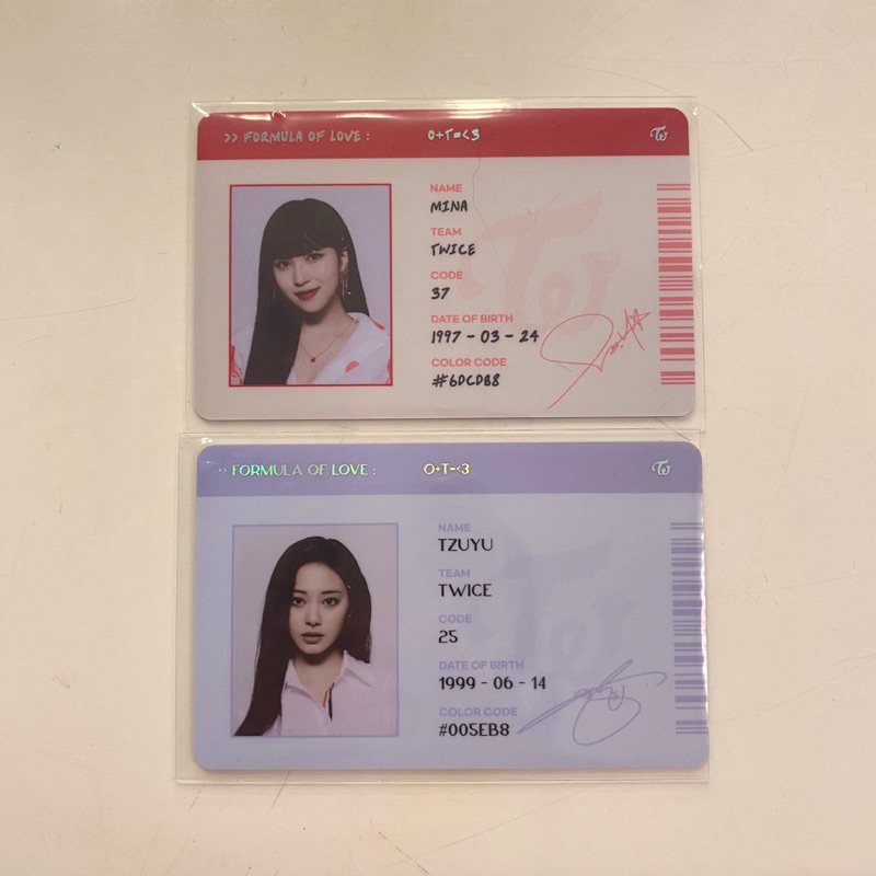 TWICE FORMULA OF LOVE Scientist ID Card Album Official