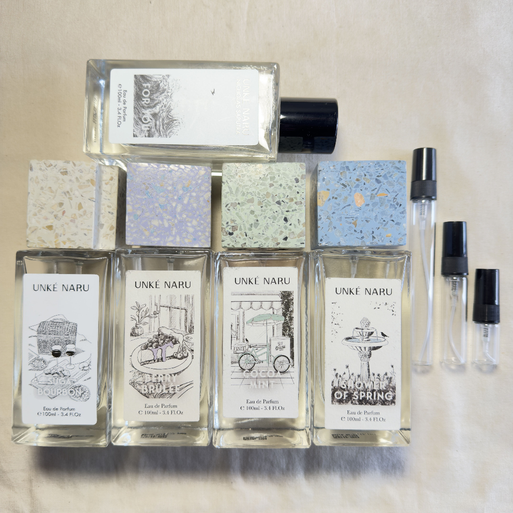 [Decant Share] Unke Naru Parfum - Cocoa Mint | Shower of Spring | Ayodhya | Tesso Nilo
