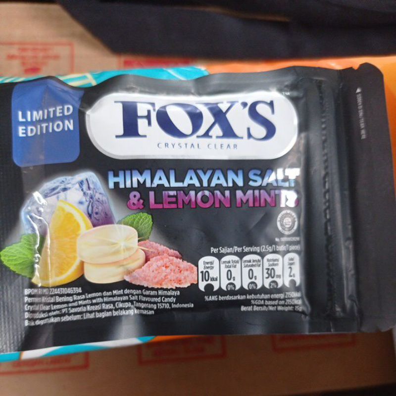 

FOX'S HIMALAYAN SALT & LEMON MINTS 15GRAM LIMITED EDITION