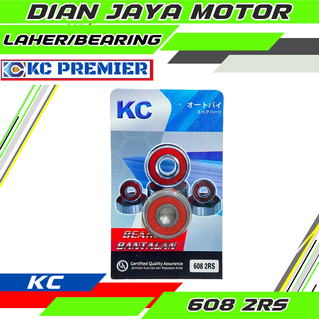 Bearing Laher 608  2RS KC Premier Bering Laker 608 kipas angin pompa air sanyo