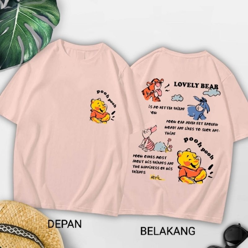 KAOSLAGI Kaos Karakter Wanita Kaos Pooh Kaos Pooh Wanita Kaos Lucu Wanita Kaos Pooh Dewasa Unisex