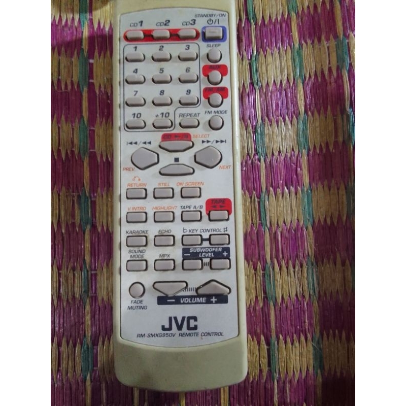 remote compo audio JVC