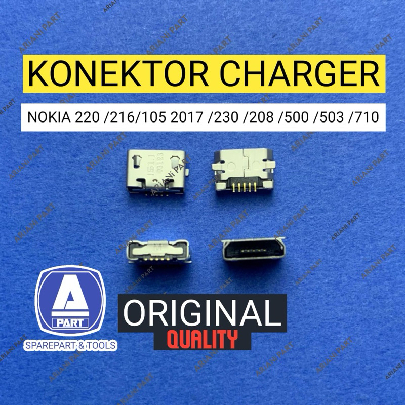 KONEKTOR CHARGER NOKIA 220 216 105 2017 230 208 503 500 KONEKTOR CAS