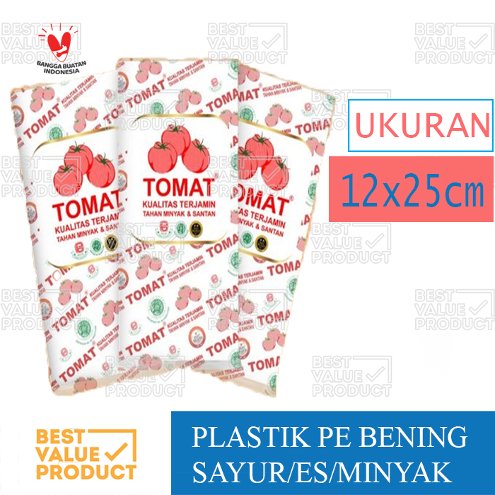 Plastik PE Tomat 12x25 / Plastik ES ukuran 12 x 25