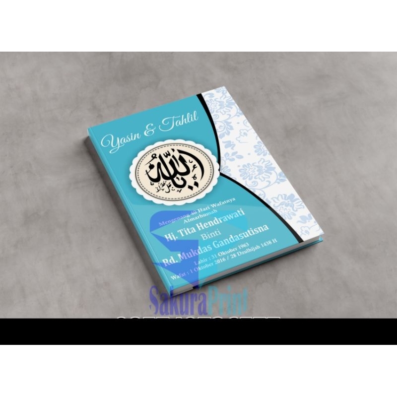 

Buku Yasin & Tahlil 128 halaman dengan terjemahan free plastik dan foto