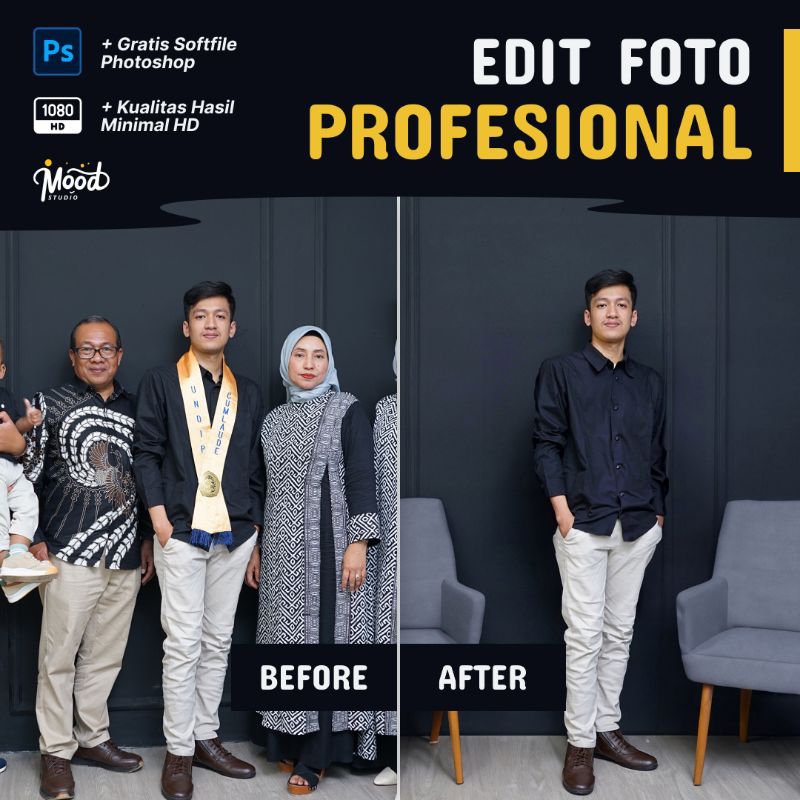 JASA HAPUS OBJEK / EDIT FOTO STUDIO / WISUDA / KELUARGA / PERNIKAHAN / WEDDING / PROFESSIONAL PHOTO 