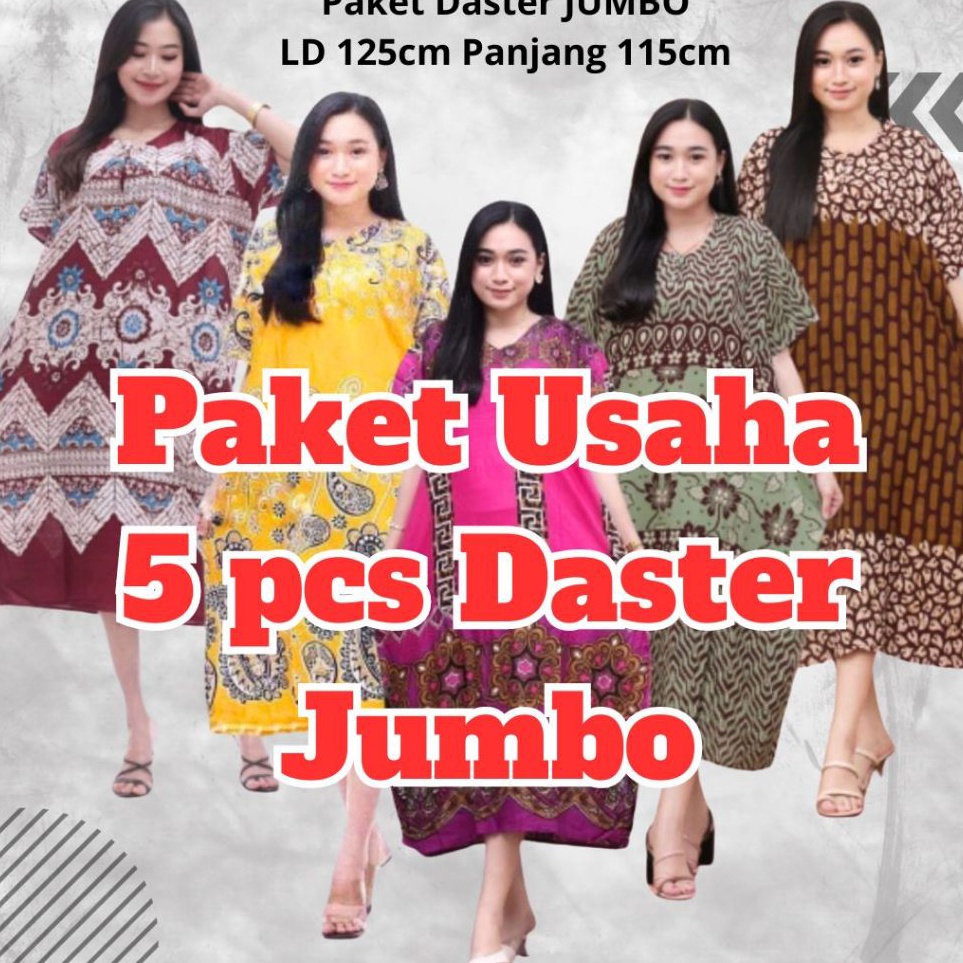 KODE X2E Paket Usaha Daster Jumbo isi 5 Daster Jumbo 1rb dapat 5 Daster Jumbo Busui daster rayon pre