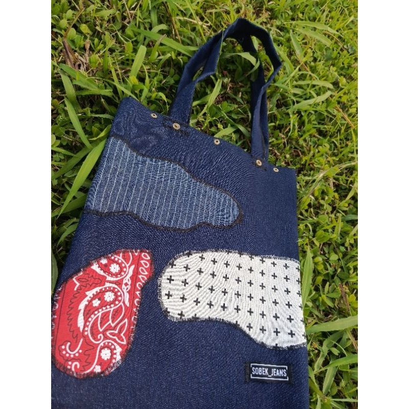 totebag sashiko denim