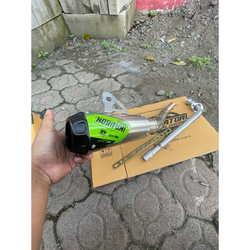 Knalpot GTX norifumi knalpot norifumi gtx bebek trail jupiter vega shogun supra kharisma blade revo 