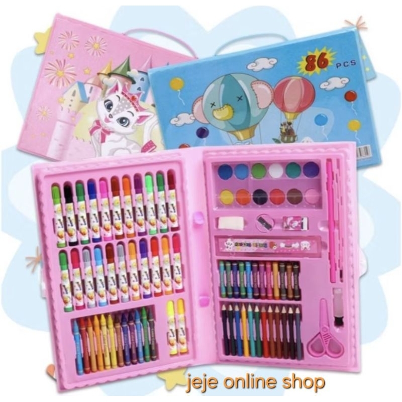 

ART SET / CRAYON SET / PENSIL WARNA / ALAT LUKIS ISI 86 PCS