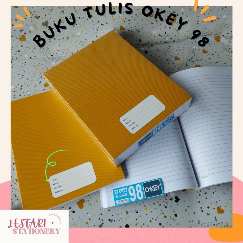 

Buku Tulis Okey 98 | Buku Okey Tebal | Buku Latihan |Lestari Stationery