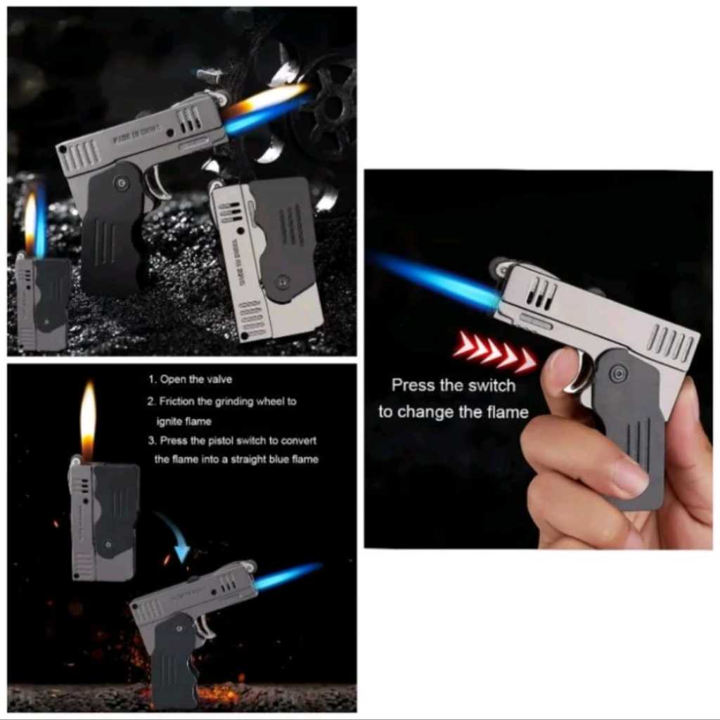 korek pistol api 2 / mancis korek transformers api DUA 2 korek pistol mini