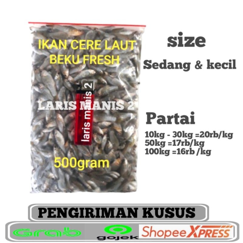 Ikan cere laut beku fresh-Ikan cere beku pakan ikan 500gram