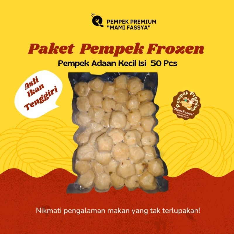 

PEMPEK PALEMBANG ADAAN FROZEN MAMI FASSYA ISI 50 PCS ASLI IKAN TENGGIRI