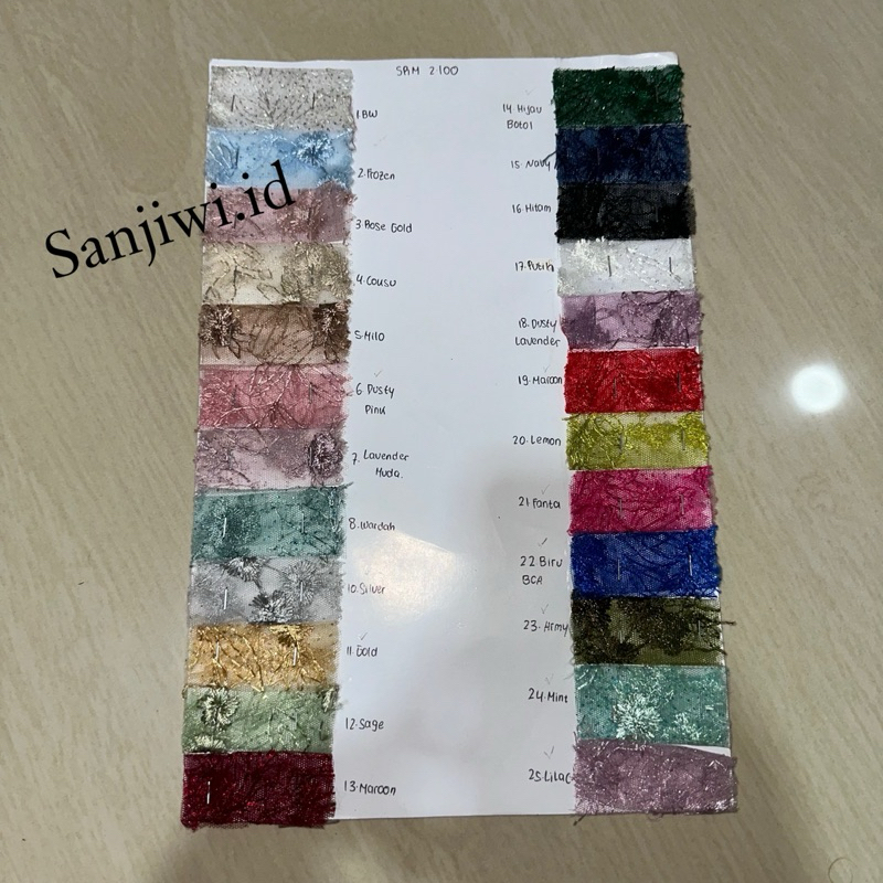 kain Tile Akar Mutiara Glitter ( rollan )