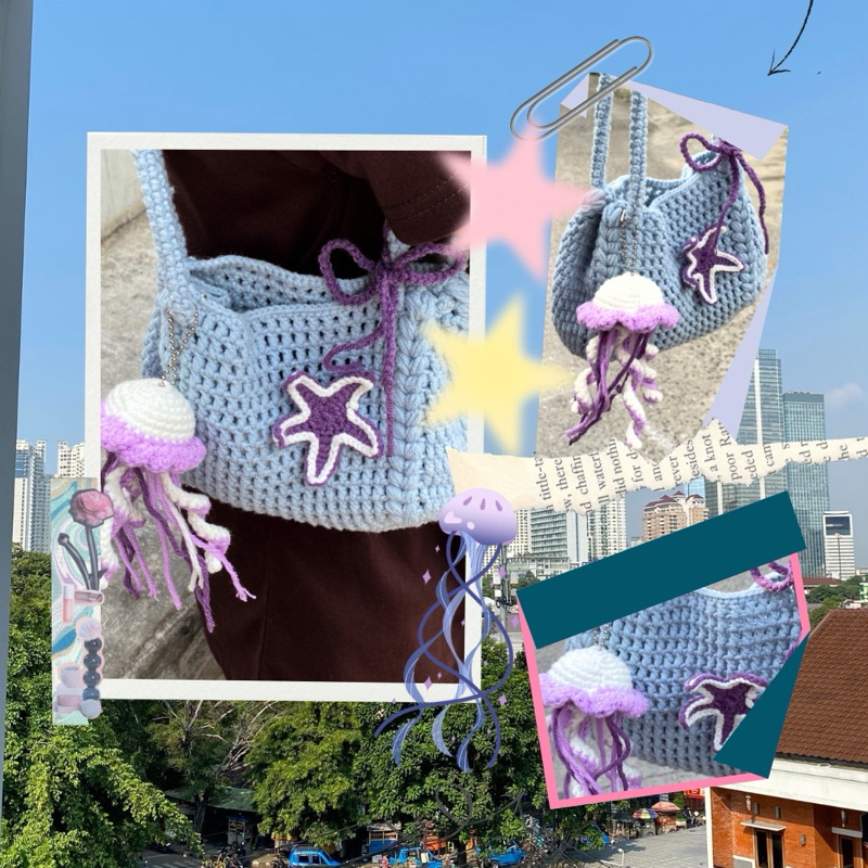 Sea crochet bag | tas rajut | crochet bag