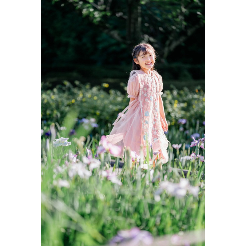 Iris Tulle Dress with outer - Tulle dress anak perempuan dengan outer motif bordir bunga