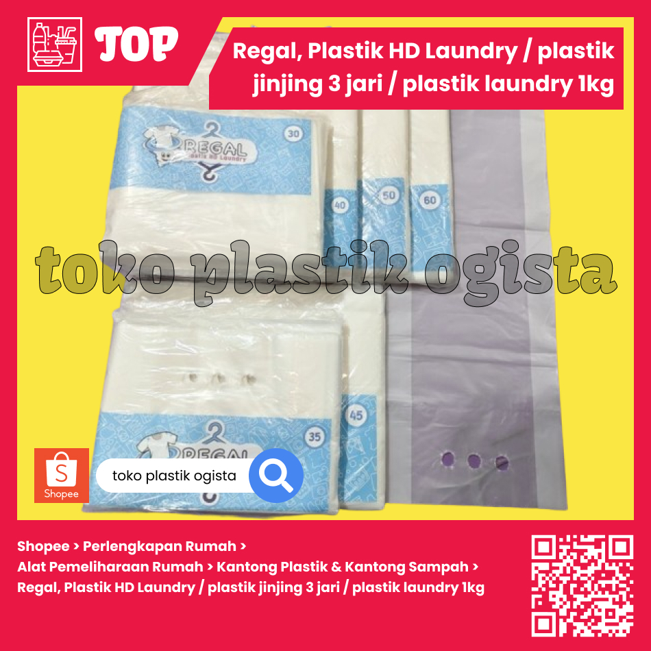Plastik HD Laundry 1kg Jinjing 3 Jari