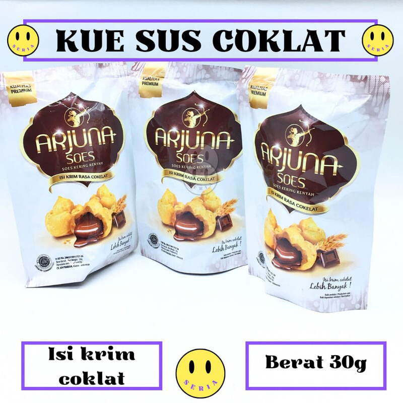 Arjuna Soes Cokelat - Kue sus coklat Kering 1 Bungkus 30g (Buy 4 get 1 free)