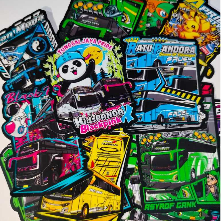 

Sticker Aesthetic Bus Mania Basuri Telolet Untuk Laptop Case Tumbler Stiker Laptop