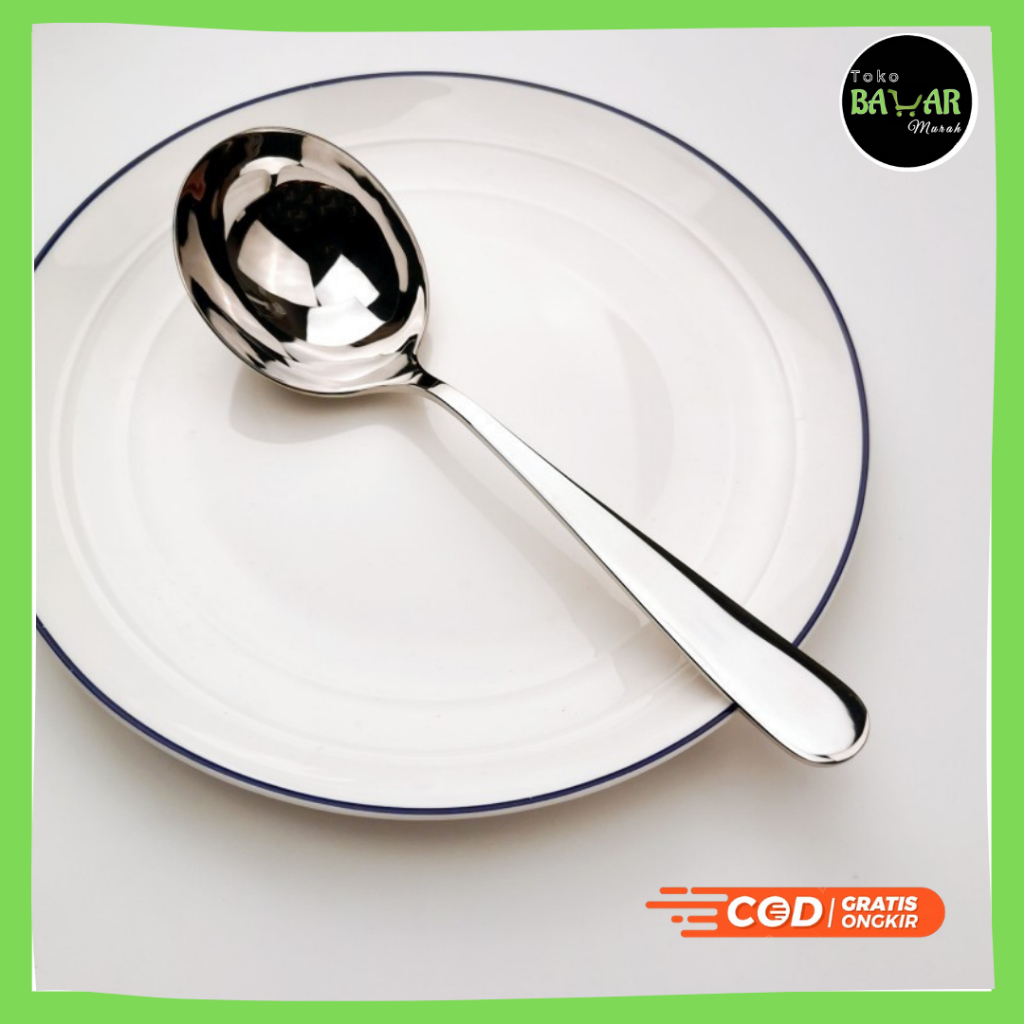 Centong Sayur Stainless Tebal / Centong Kuah Stainless Steel Anti Karat / Irus Centong Sayur Tebal