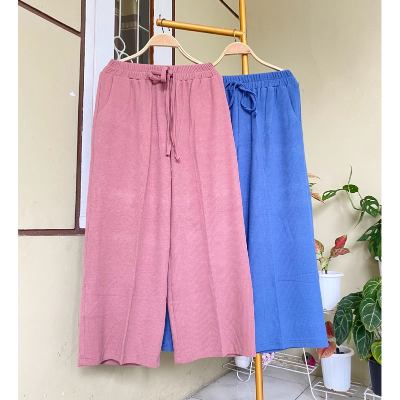 celana kulot wanita kaos knit premium celana knit wanita