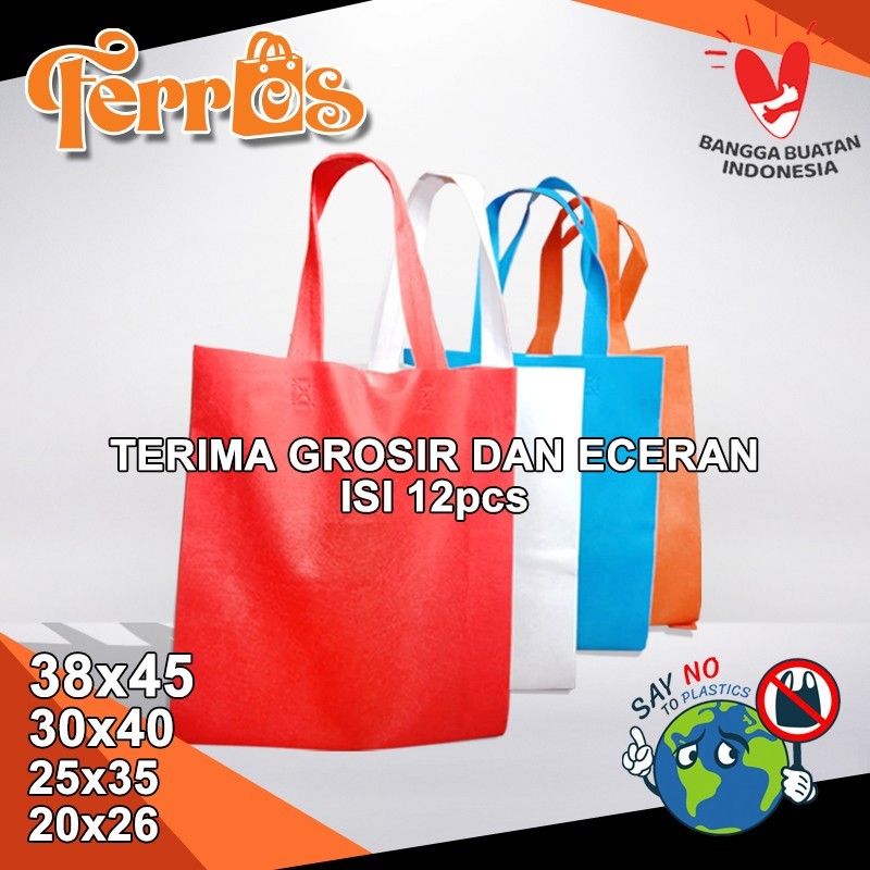 

Tas Spunbond Handle Ukuran 38x45 1 Lusin (12Pcs)