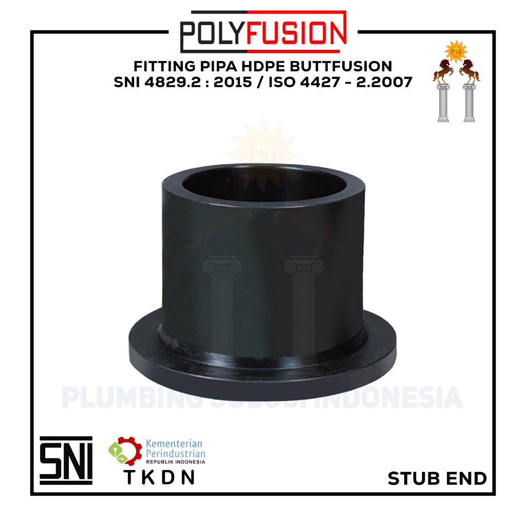 Polyfusion Fitting HDPE Buttfusion Stub End 4 Inch / 110 mm