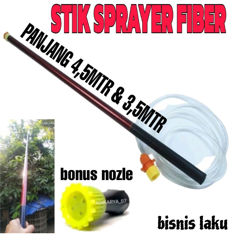 [gratis nozle] Stik Sprayer Elektrik Panjang 4,5meter 3,5meter Fiber/ Stik sprayer elektrik panjang