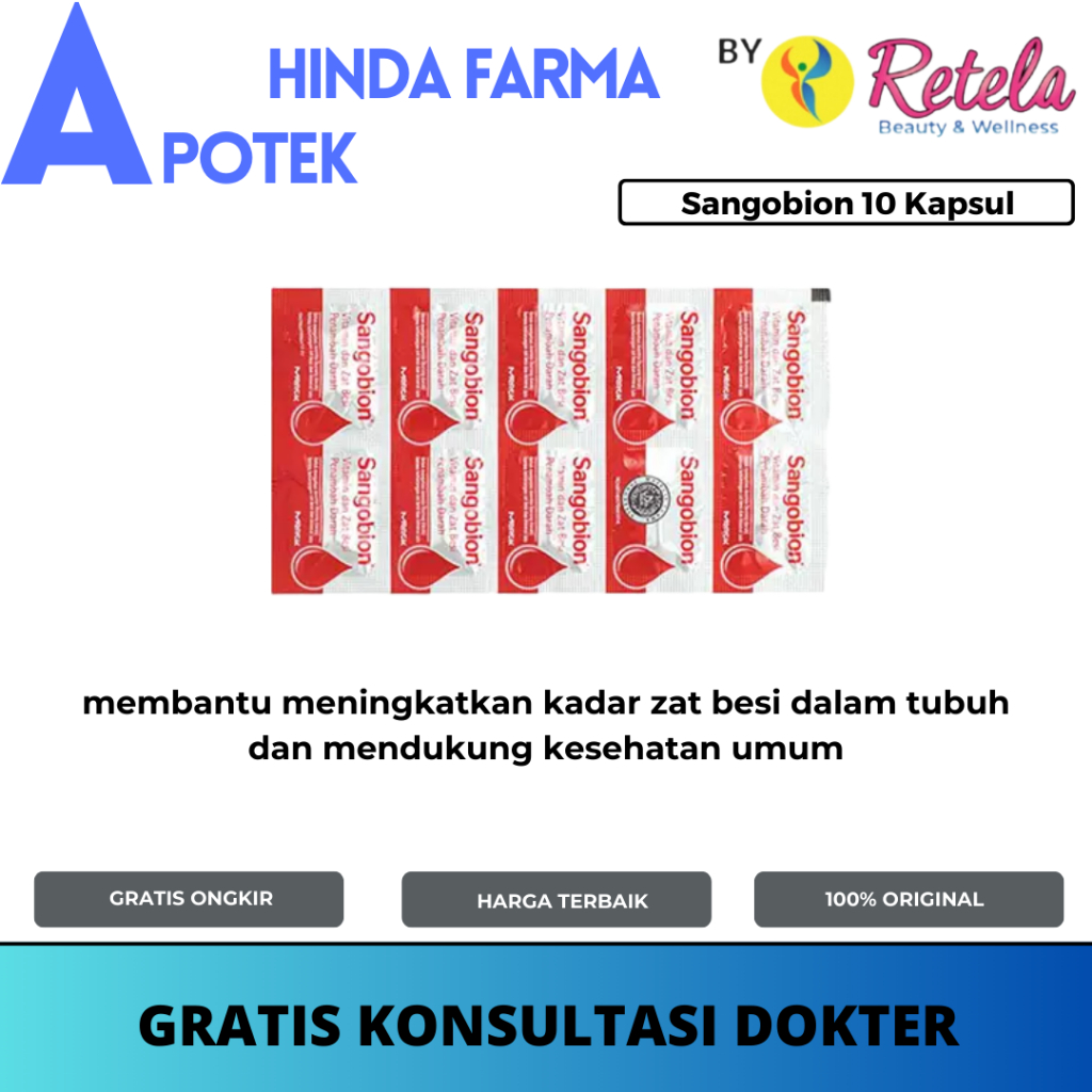 Sangobion 10 Kapsul / Kapsul Tambah Darah