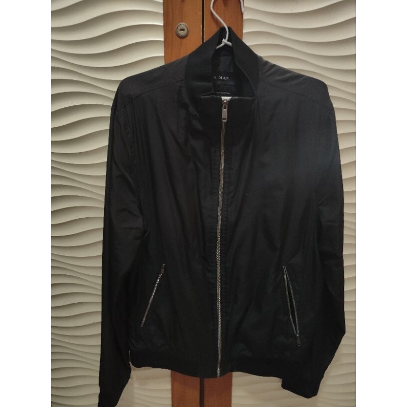 Jaket Bomber Hitam Black Jacket ZARA MAN original - Preloved second