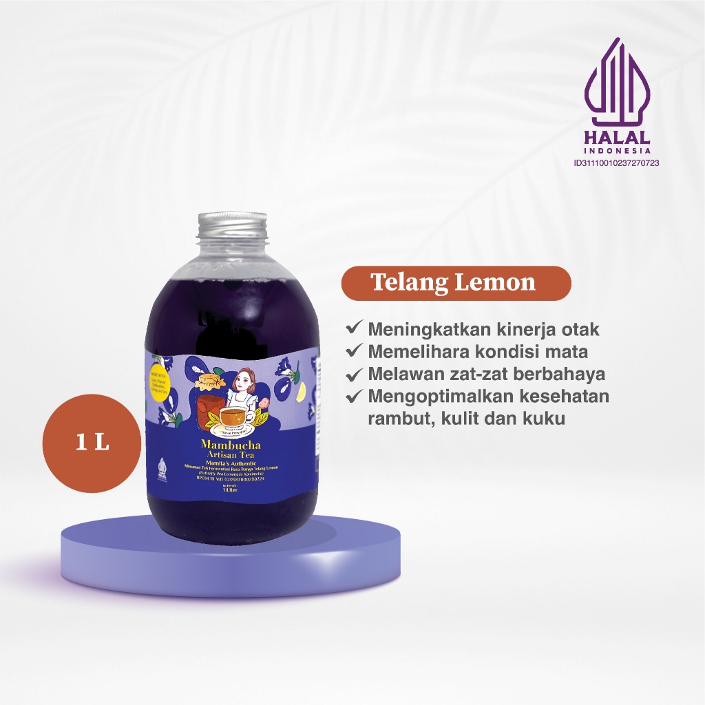 

XMASTER KOMBUCHA BUTTERFLY PEA LEMONADE MAMBUCHA 1 LITER