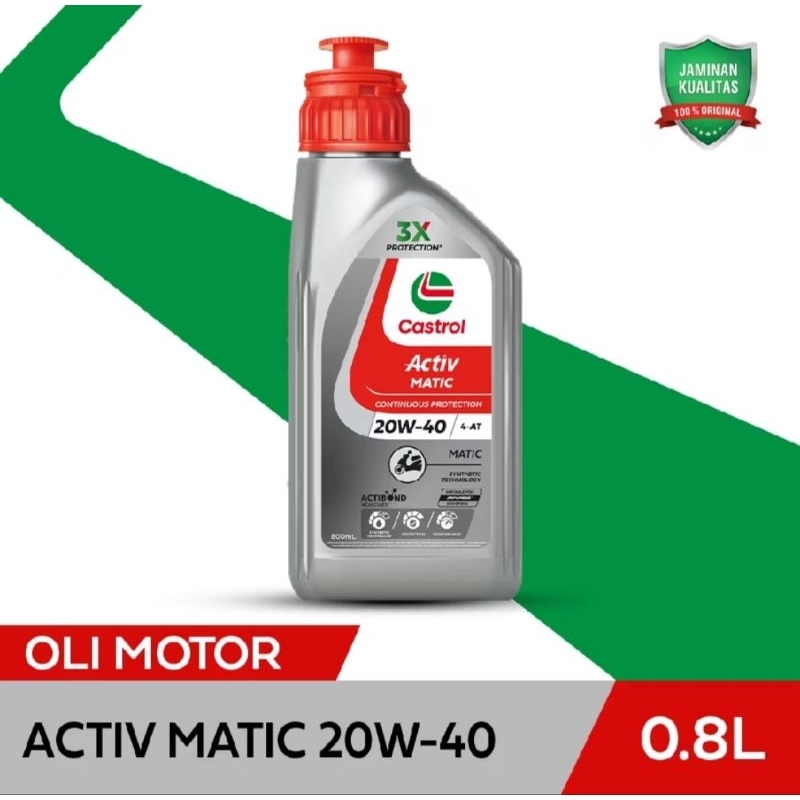 Oli castrol activ matic 20W-40 800ml ori CASTROL