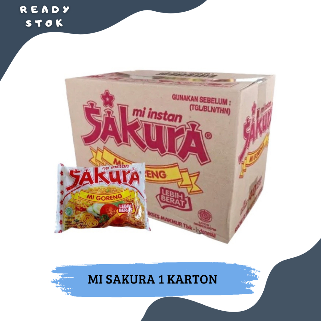 

Mie Instan Sakura Mie Goreng 40x60gr (1Karton)