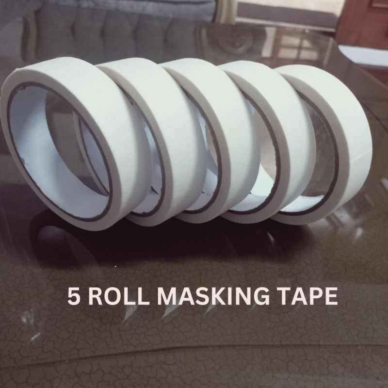 

MASKING TAPE LAKBAN KERTAS PUTIH 24MM 48MM per 5 PCS