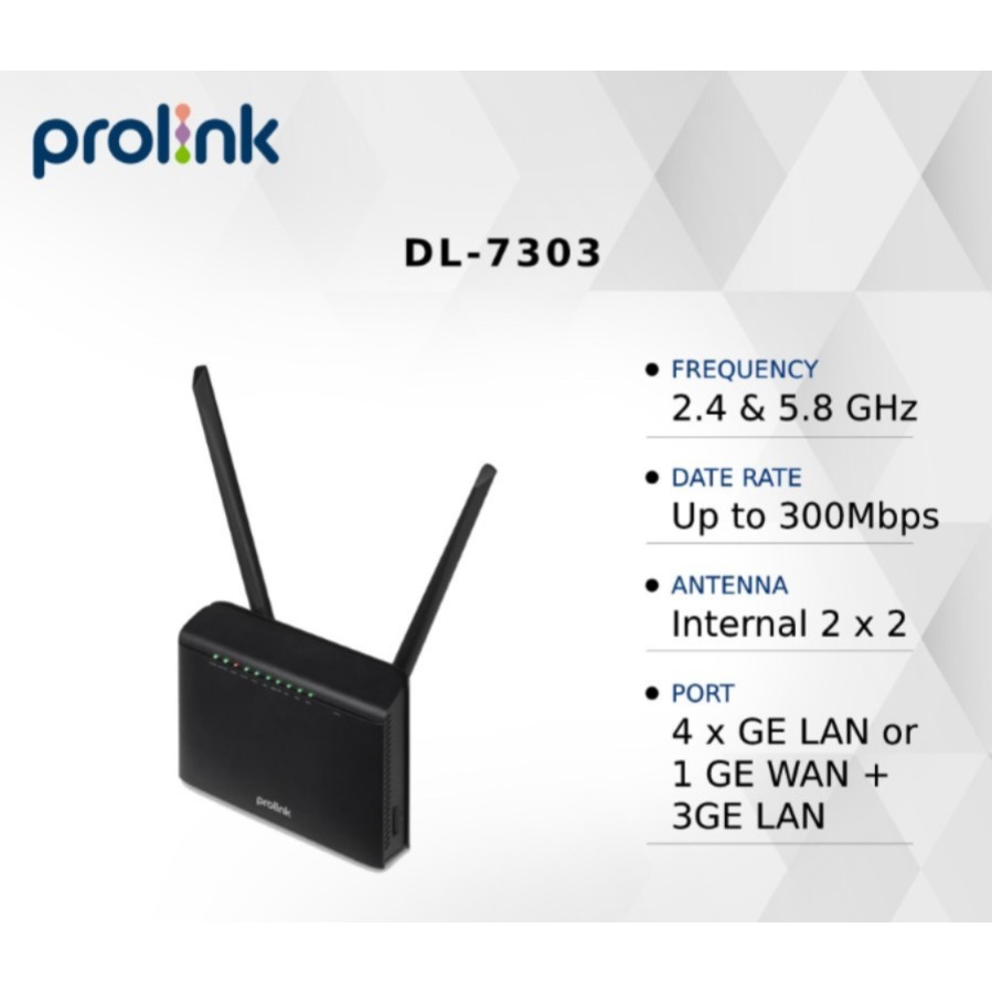 PROLINK DL-7303 Smart 4G LTE Fixed Wi-Fi Router