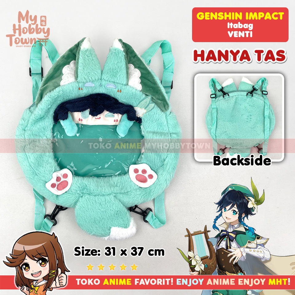 Tas Backpack Ransel Boneka Itabag Ita Bag Karakter Anime Game Genshin Impact : Venti